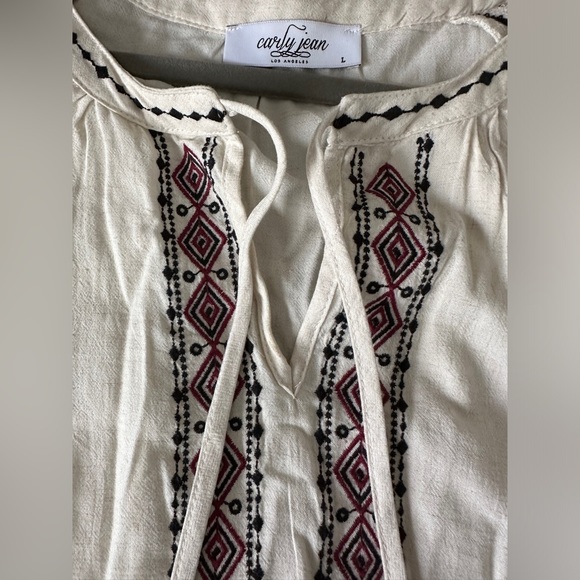 CJLA “Ivy” Embroidered Boho Blouse, size Lg - Picture 3 of 8